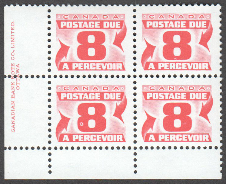 Canada Scott J34a MNH PB LL - Click Image to Close